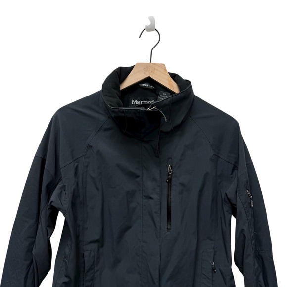 Marmot Membrain Black Full Zip Waterproof Rain Jacket Women's Medium Hiking - Picture 2 of 9